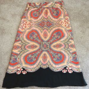 Anthropologie Vanessa Virginia silk maxi skirt, size L, like new